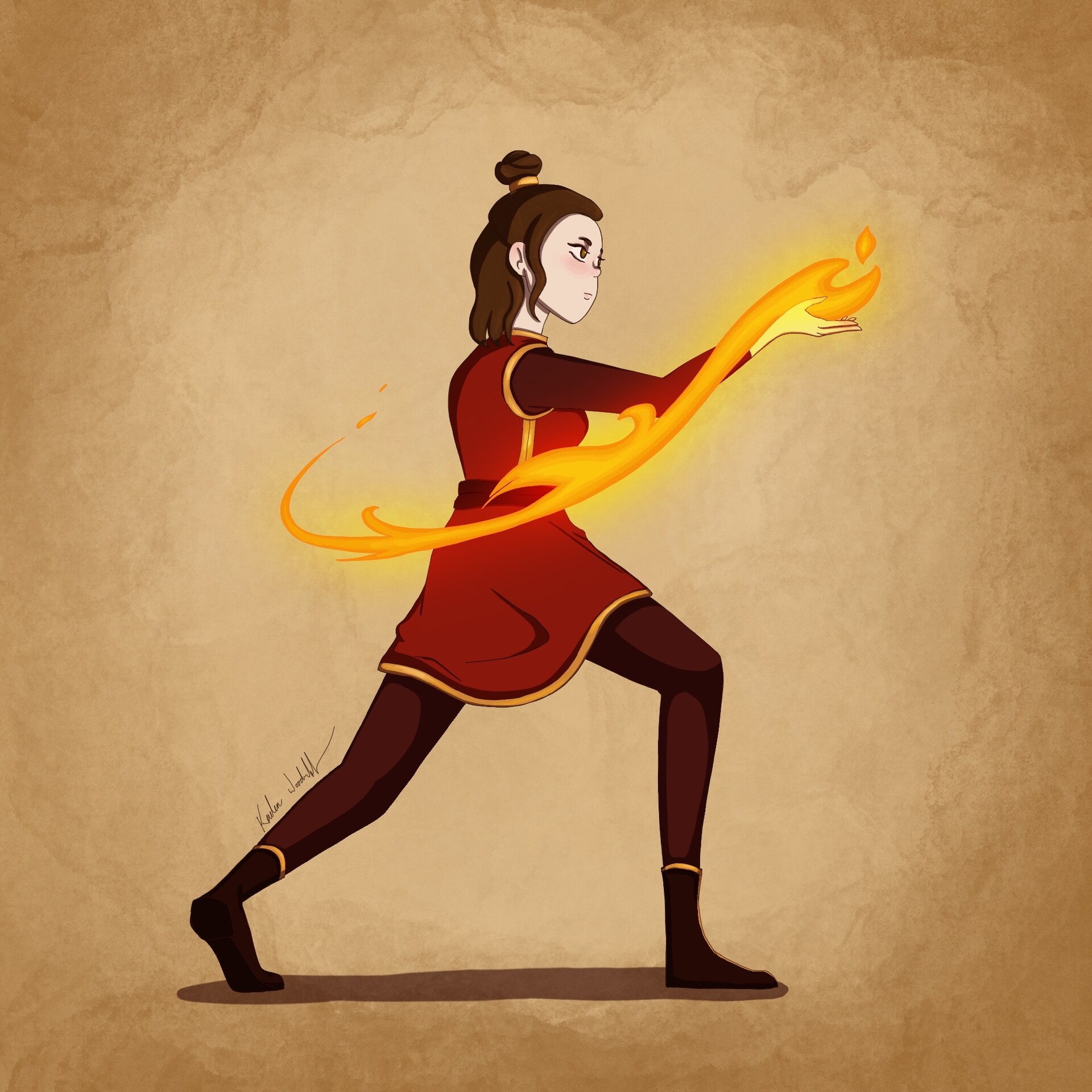 Artstation - Firebender Kaelen