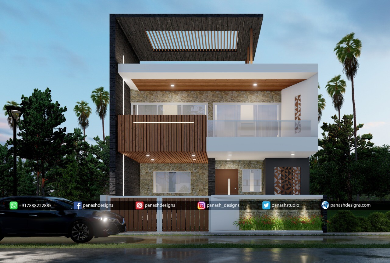 Artstation Two Storey House Modern Bungalow Elevation Panash Designs Artstation Two Storey House Modern Bungalow Elevation Panash Designs