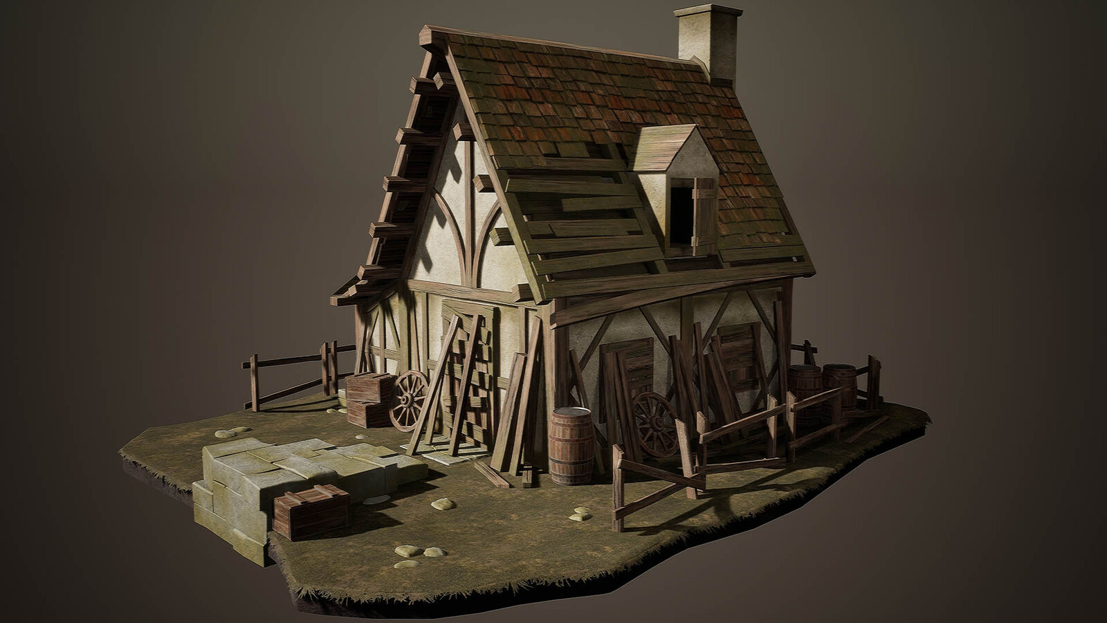 Creating a Realistic Cabin House for Games in Blender