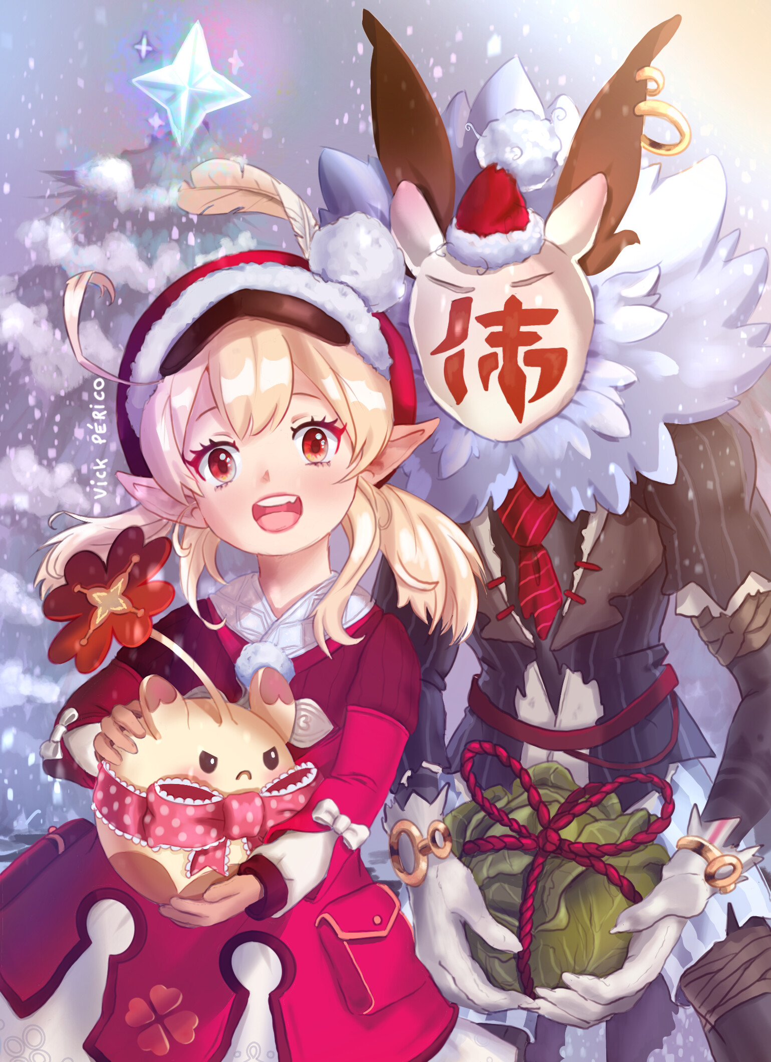 ArtStation - Genshin Christmas fanart