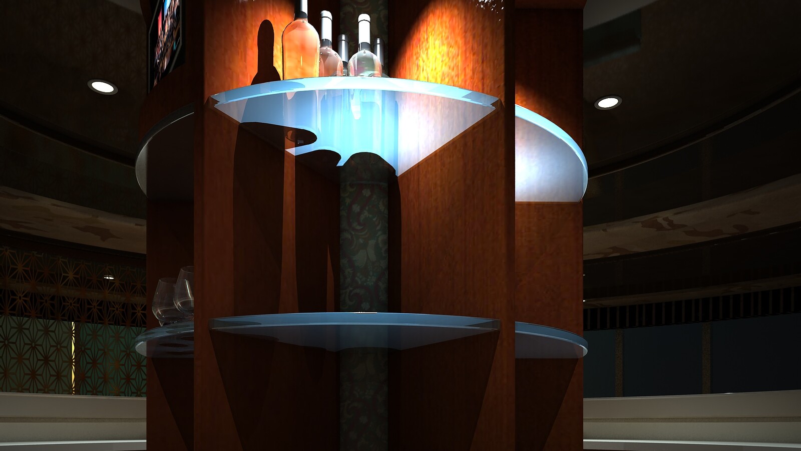 A Restaurant night Cafe Interior 3DModel