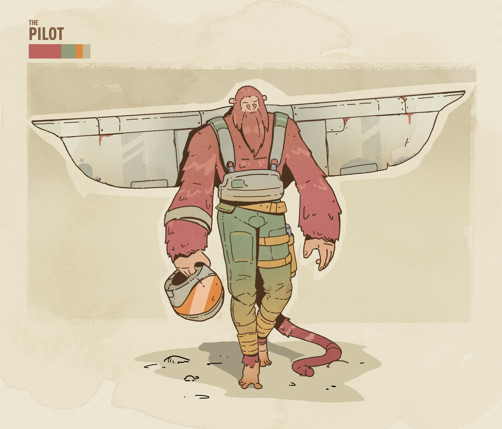 THE PILOT: scavenger of the land, he soars through the sky in search of relics.