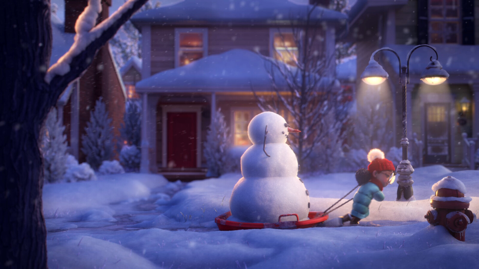 Set and Snowbuddy Shading, Textures and Shot Lighting 02