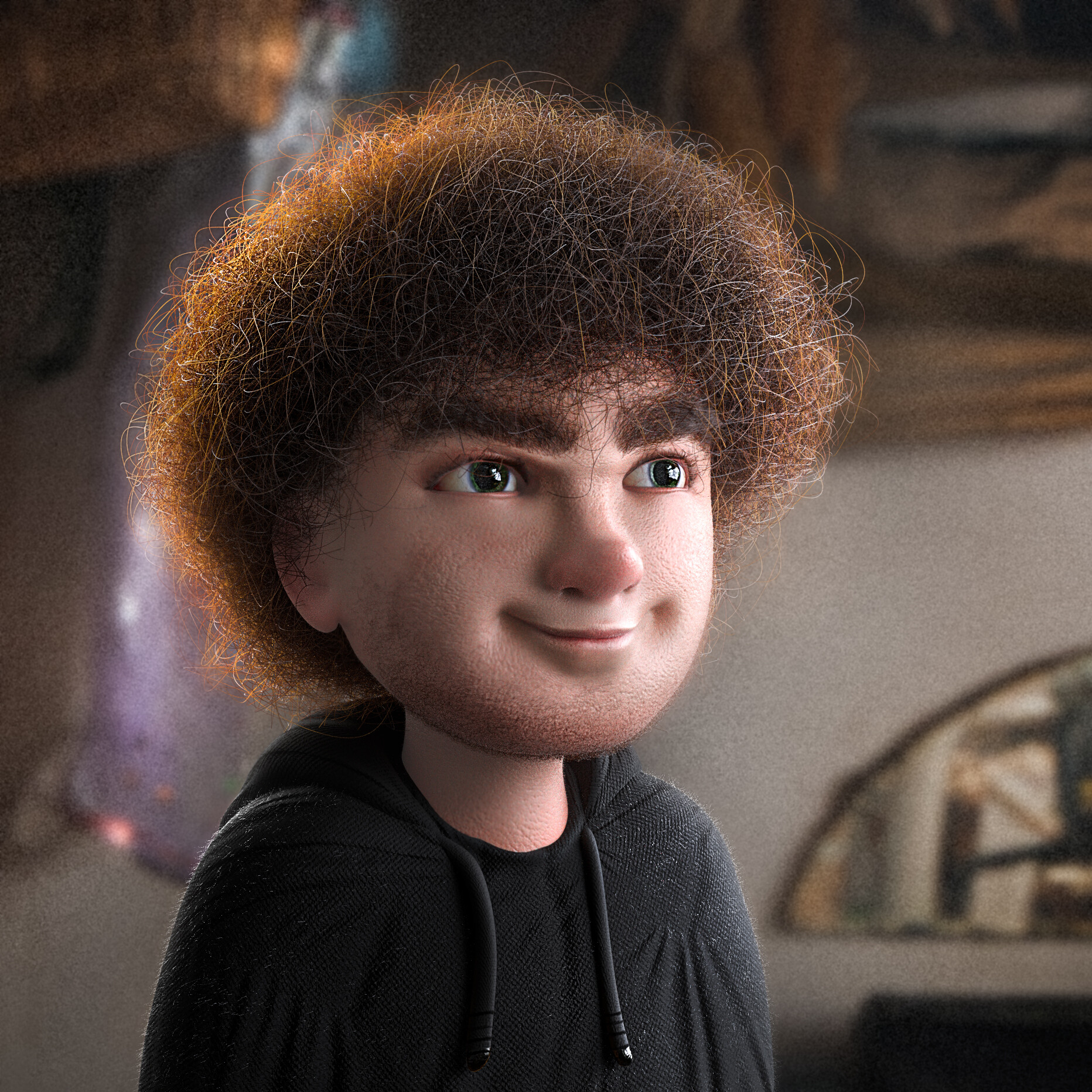 ArtStation - curly haired boy