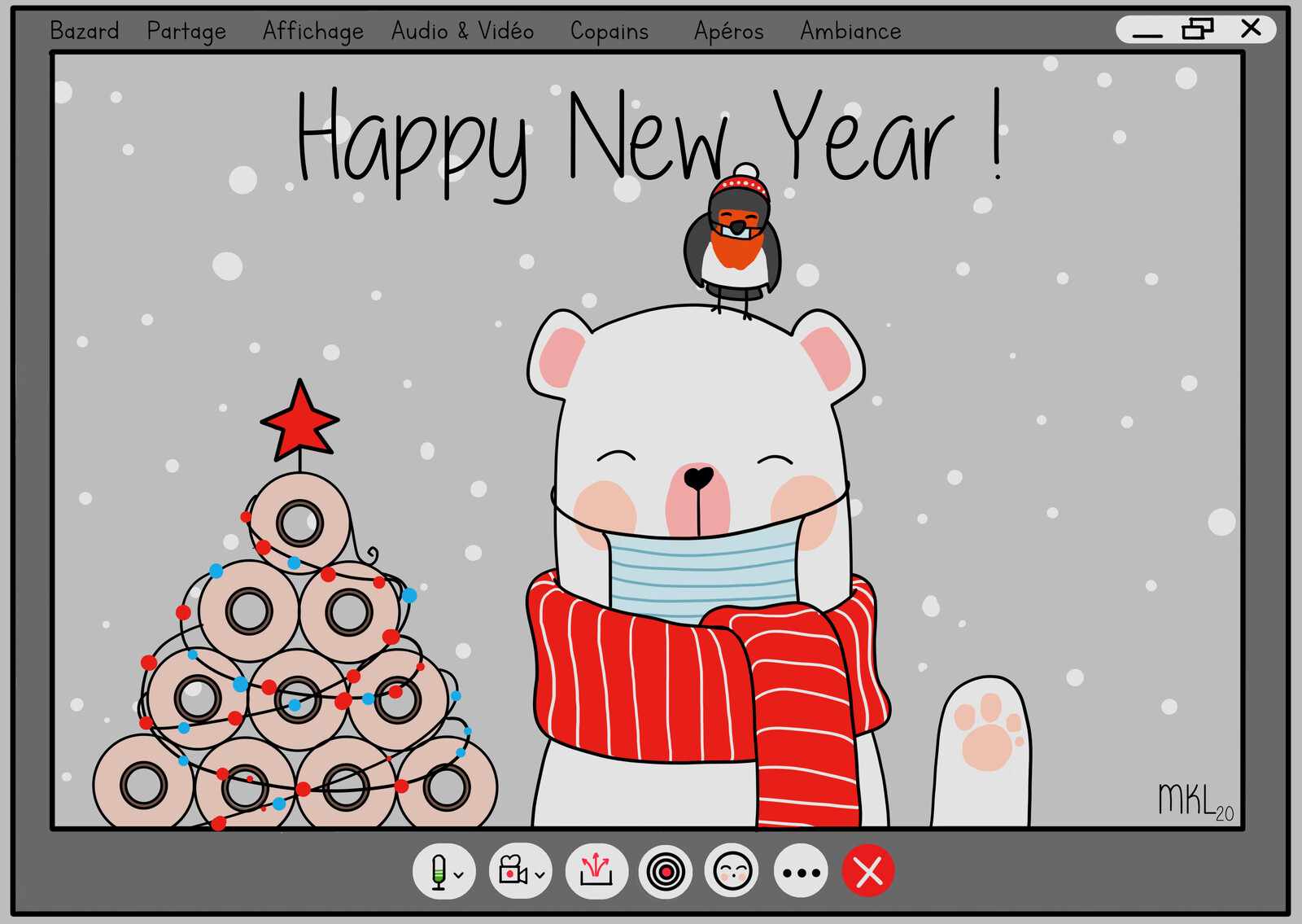 Happy new pandemic year post card