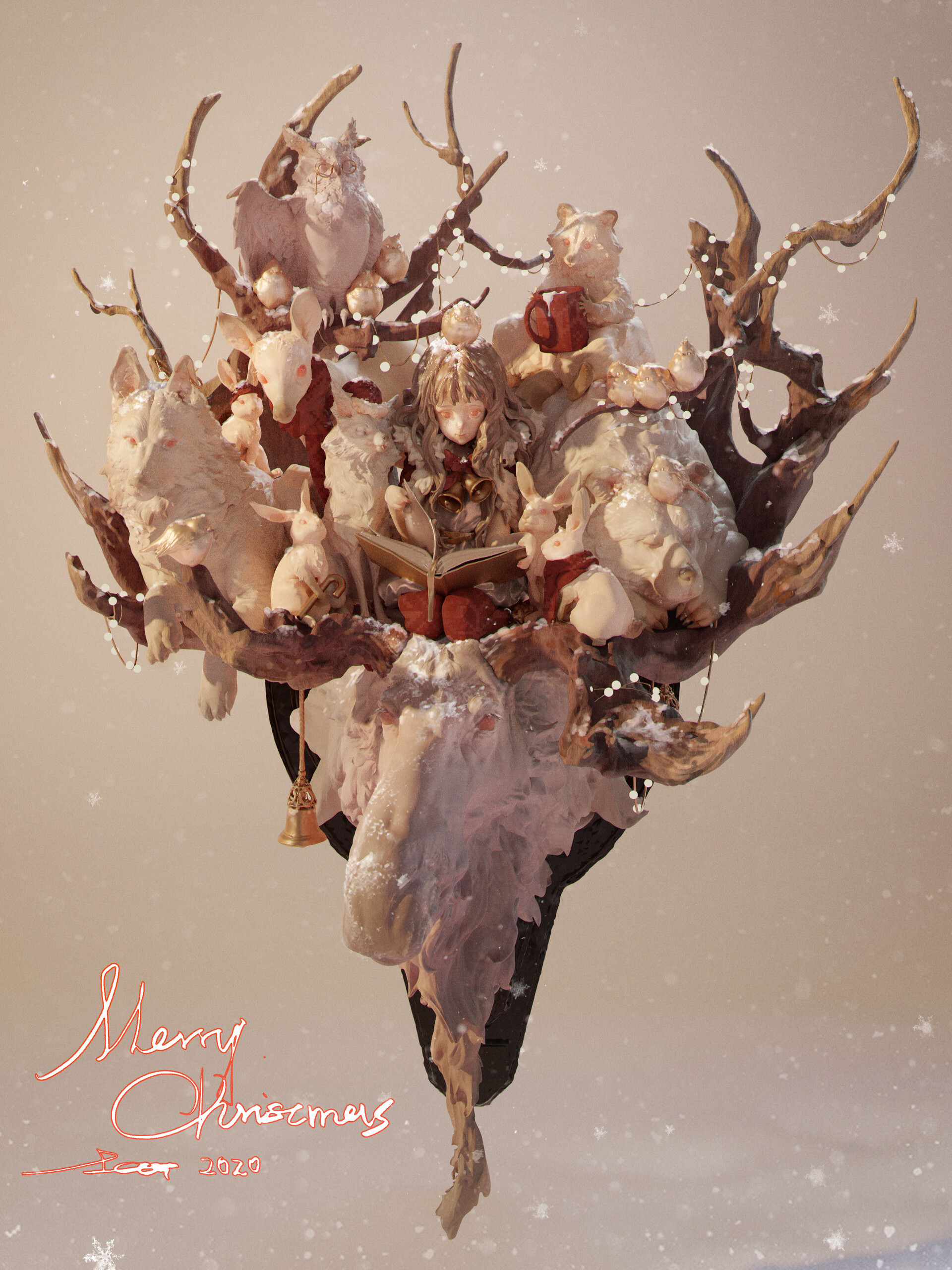 Entei Ryu - Forest Friends statue 