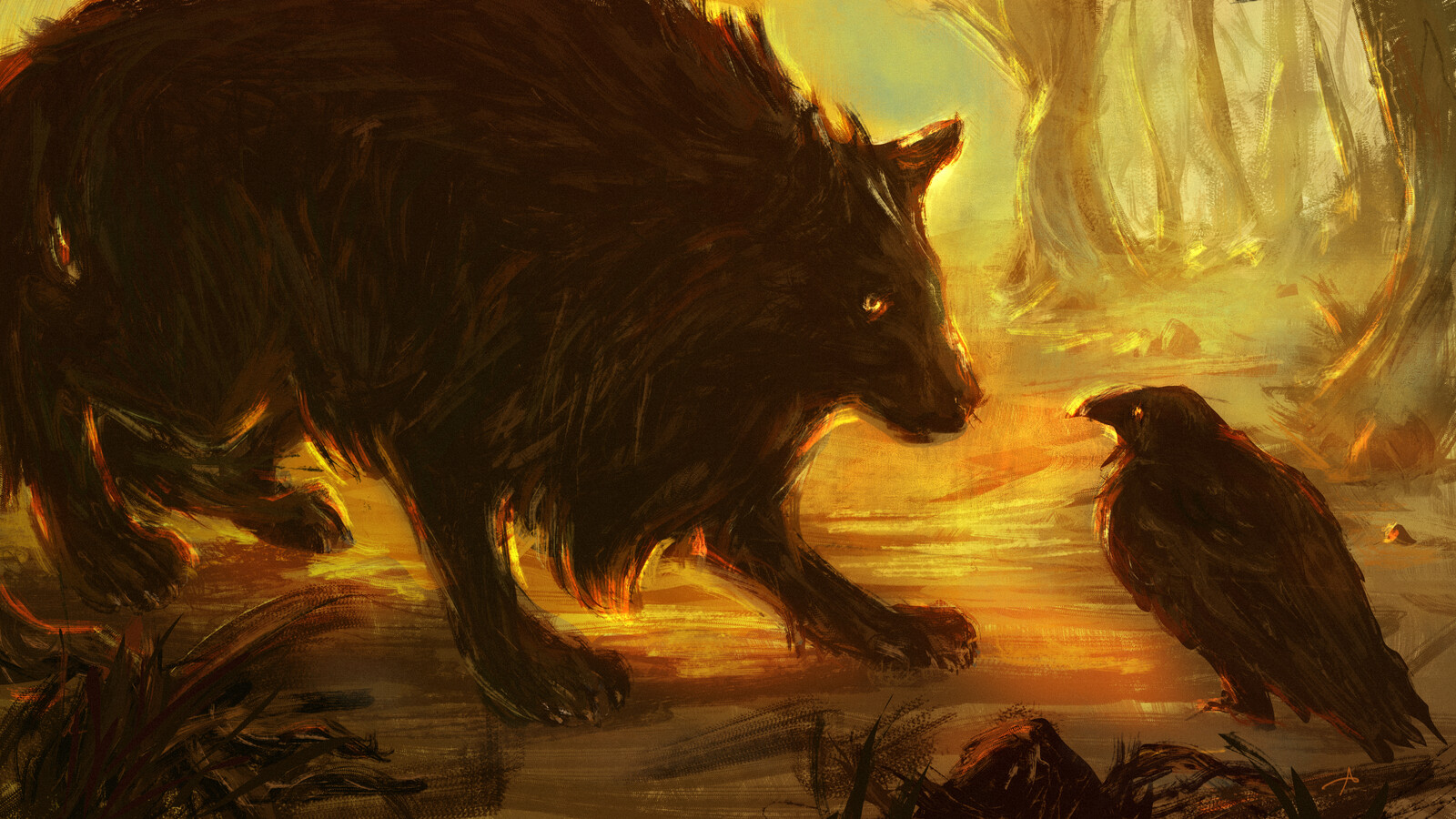 BETWEEN A WOLF AND A RAVEN
