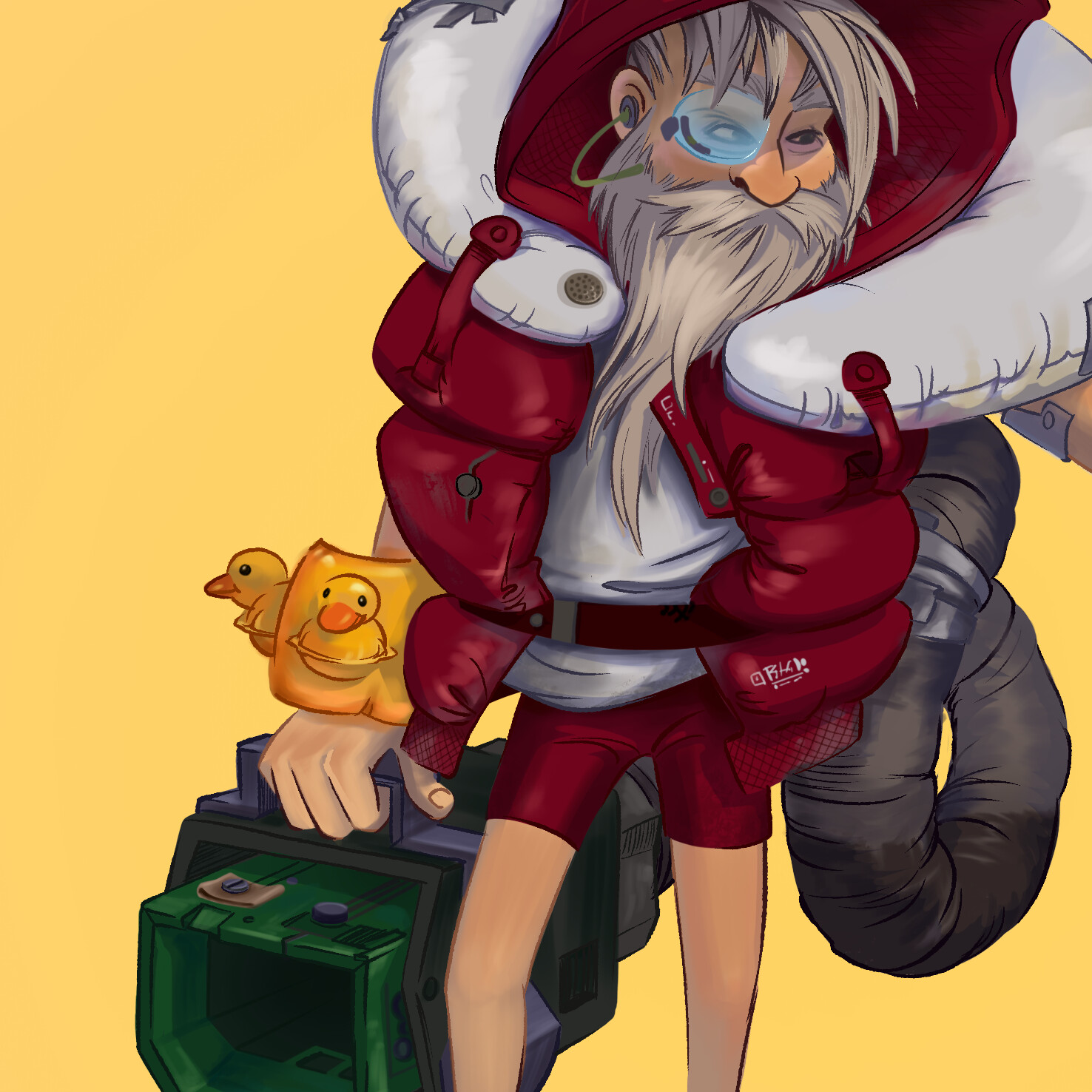 ArtStation - Santa is ready for the Hot weather