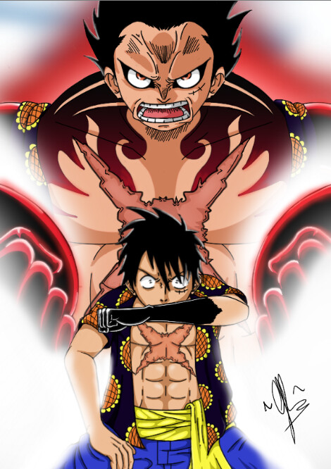 Artstation One Piece Monkey D Luffy Gear Fourth Gl Artstation One Piece Monkey D Luffy Gear Fourth Gl