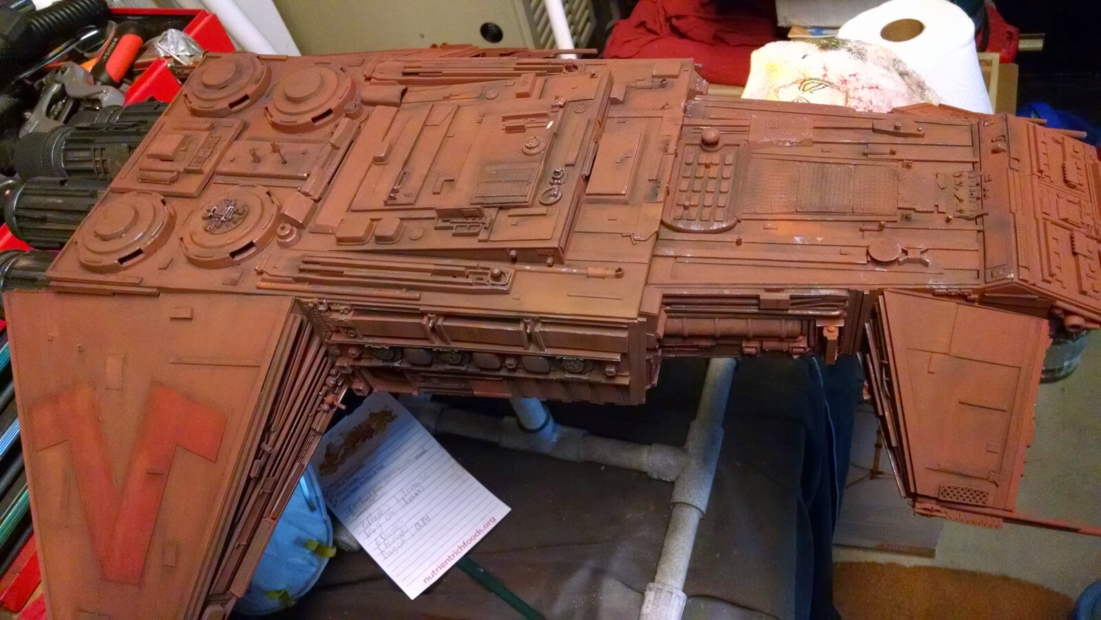 After weathering with pastel chalks.