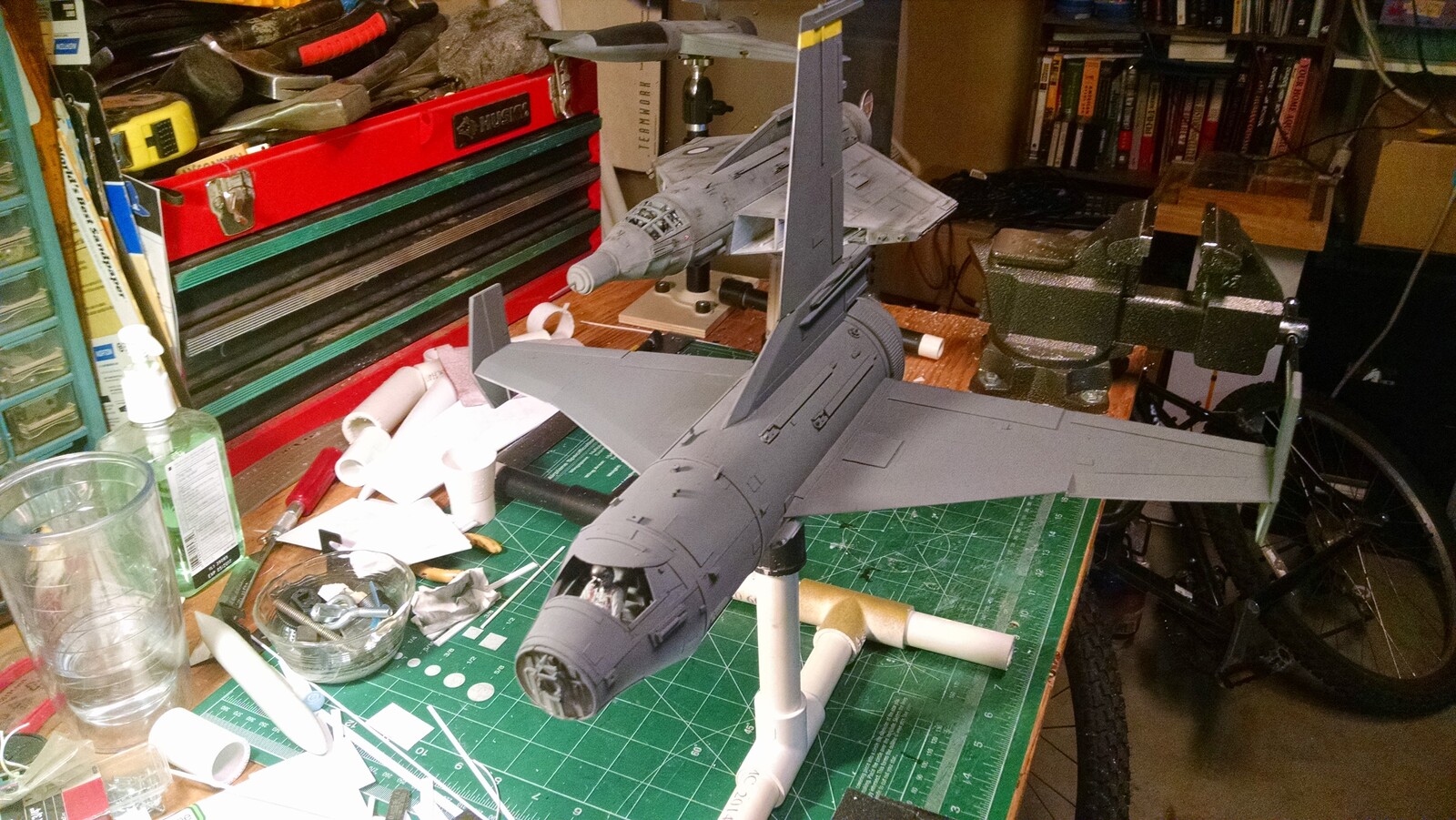 Stable mates on the workbench.