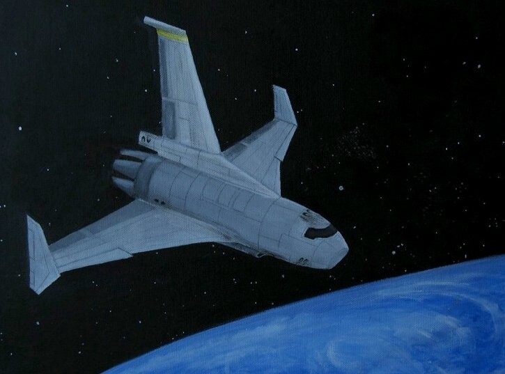 Acrylic painting I did of this fighter many, many moons ago.