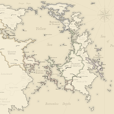 Yellow Sea Region (New Worldbuilding Project) by TheElderGreen on