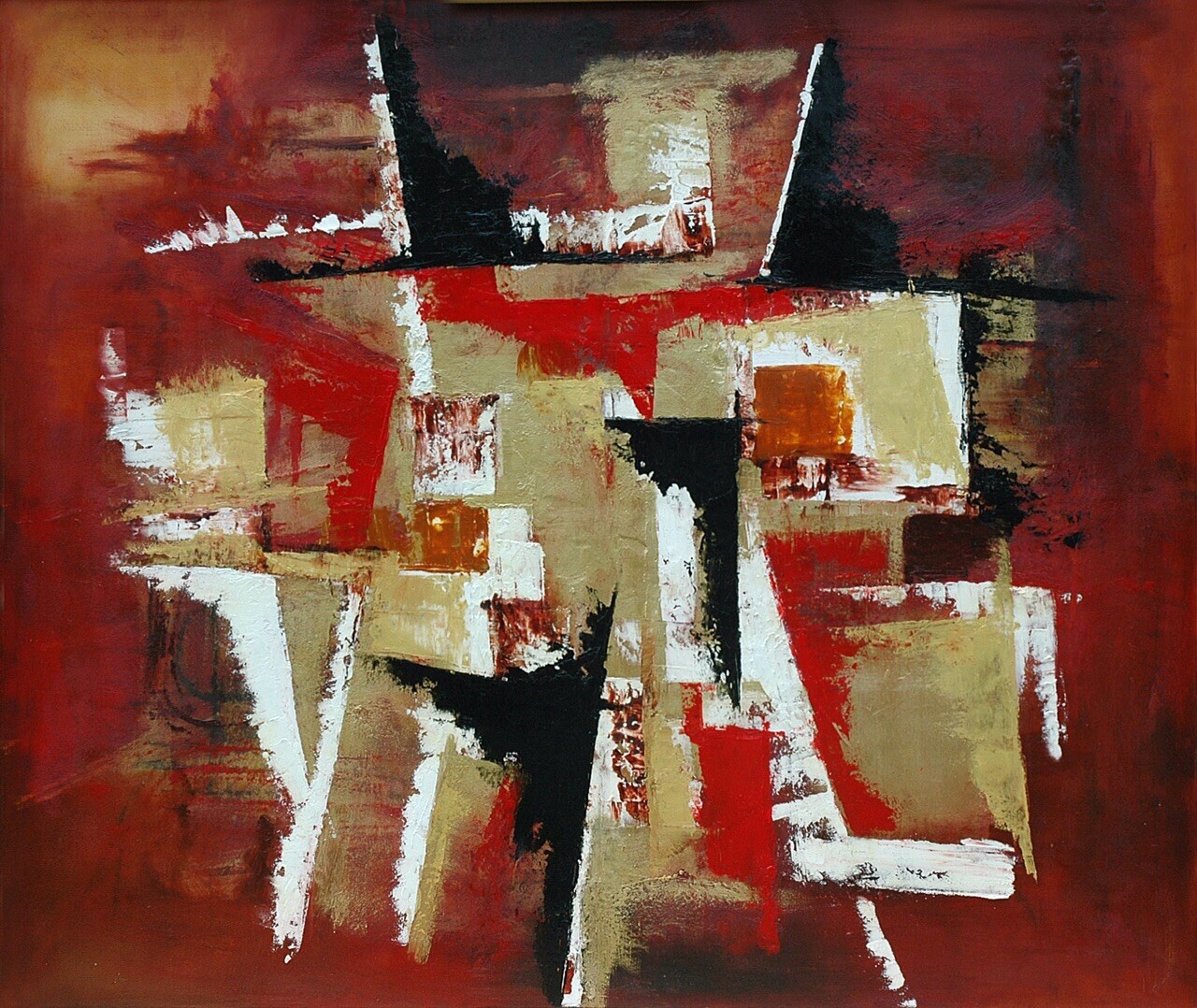 Crocifissione 100x120 Oil Acrylics and Plaster on Canvas