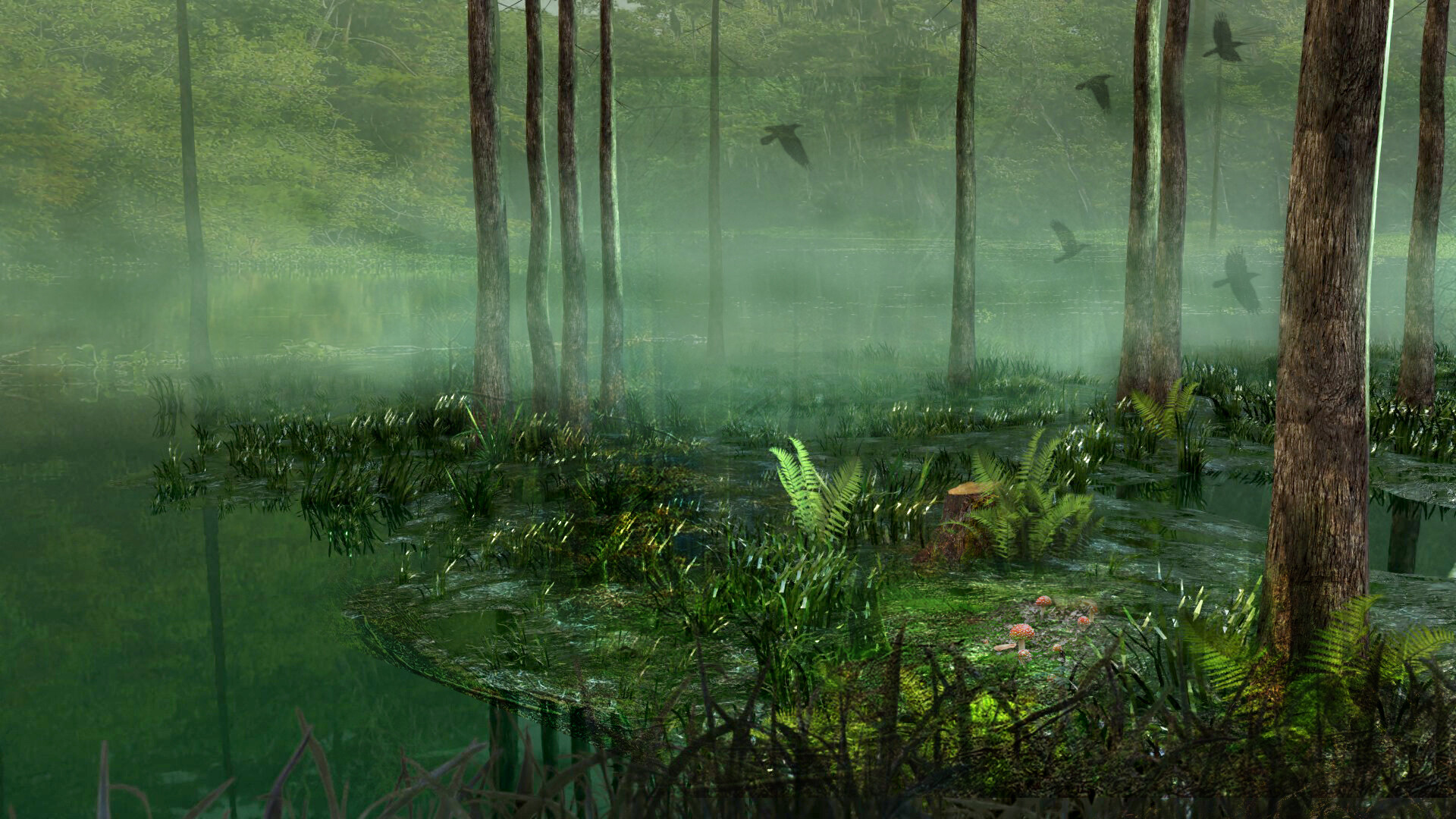 Artstation swamp background scene