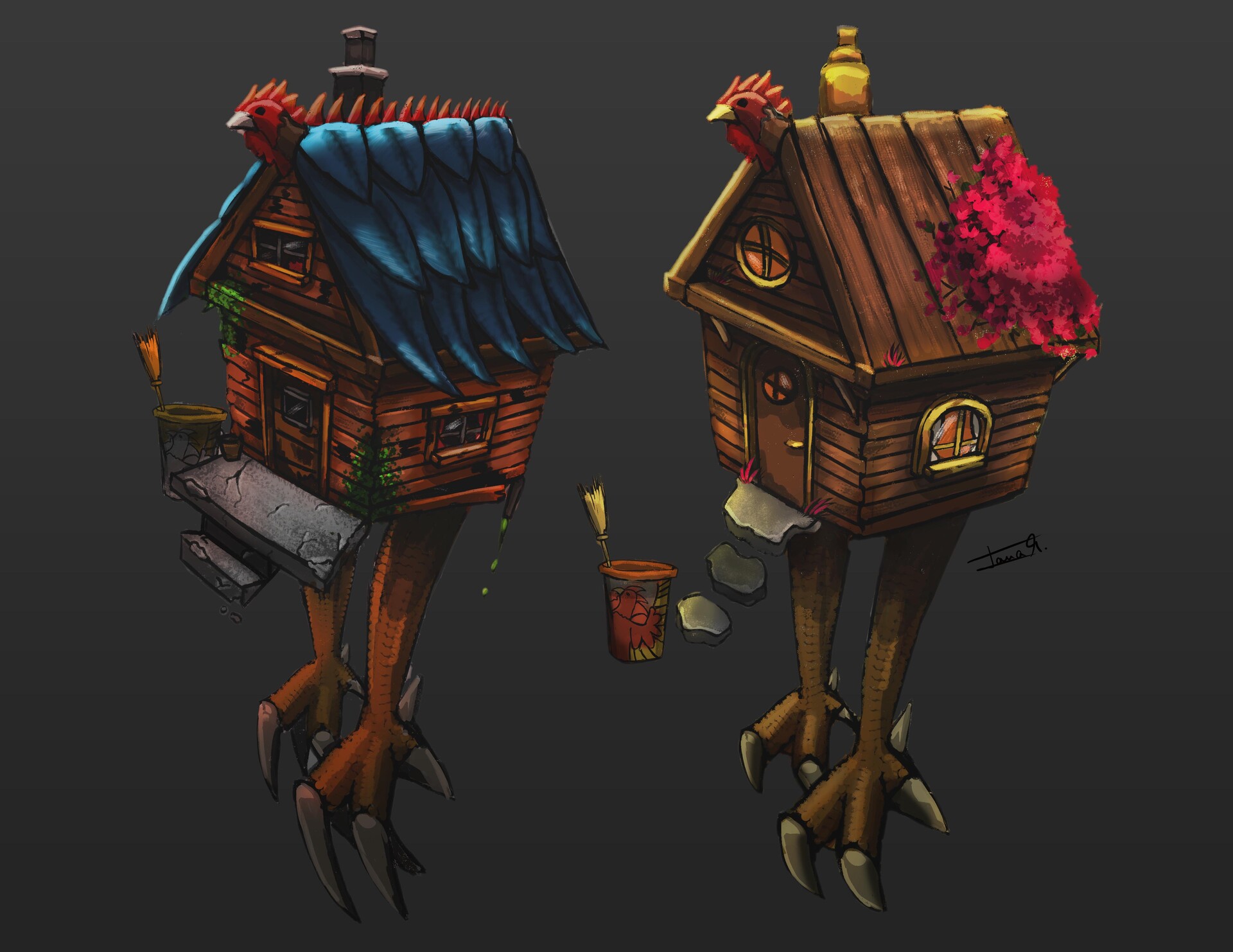 wallpapers Baba Yaga Concept Art artstation