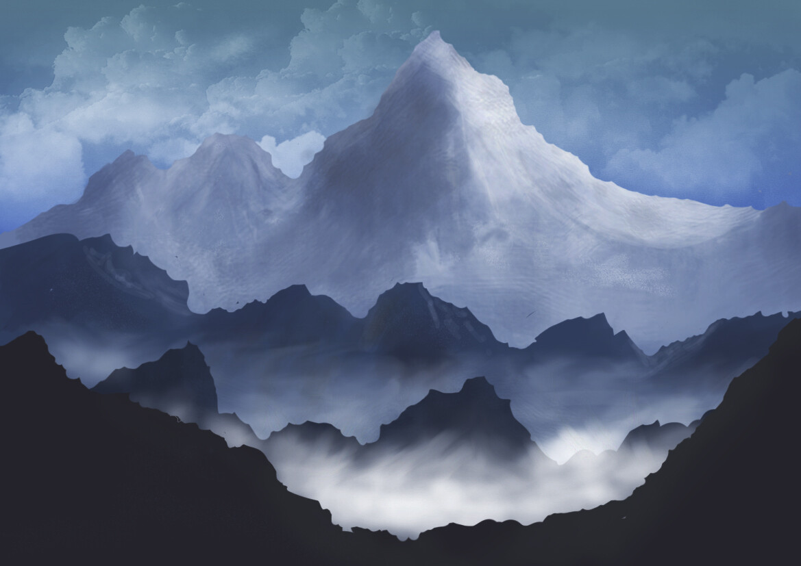 ArtStation - Foggy Mountains