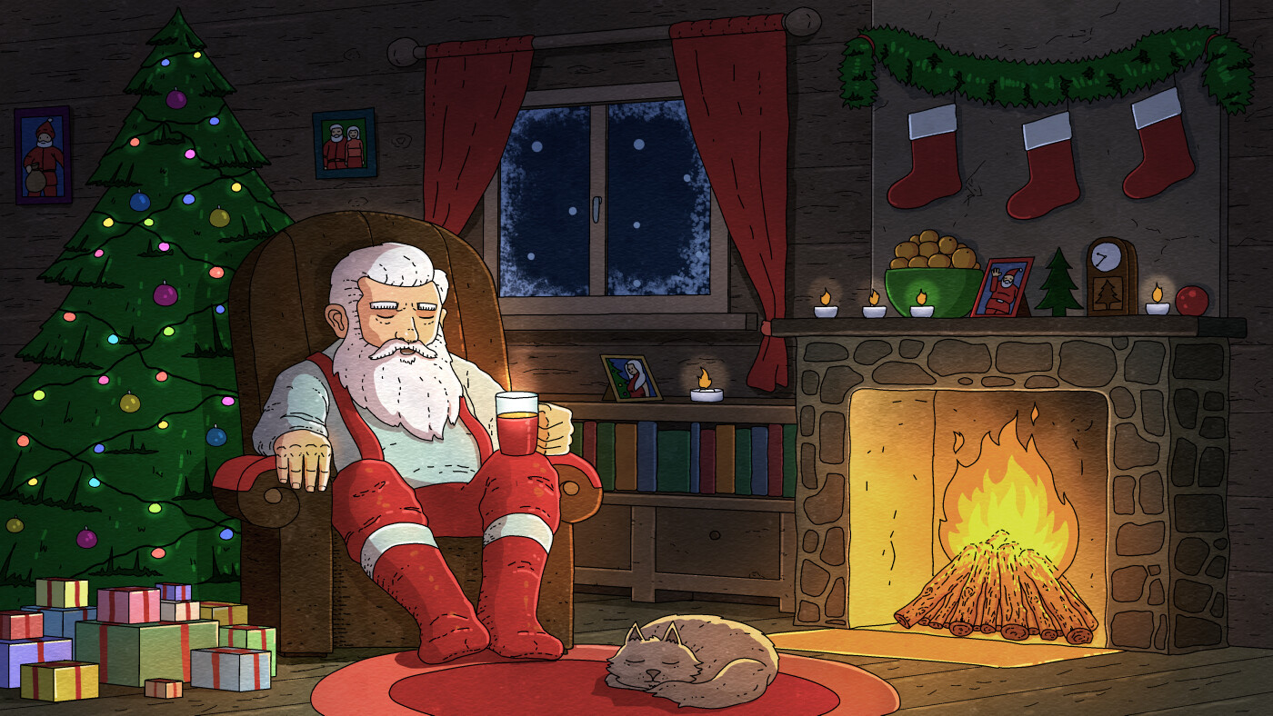 Custom Christmas card illustrations