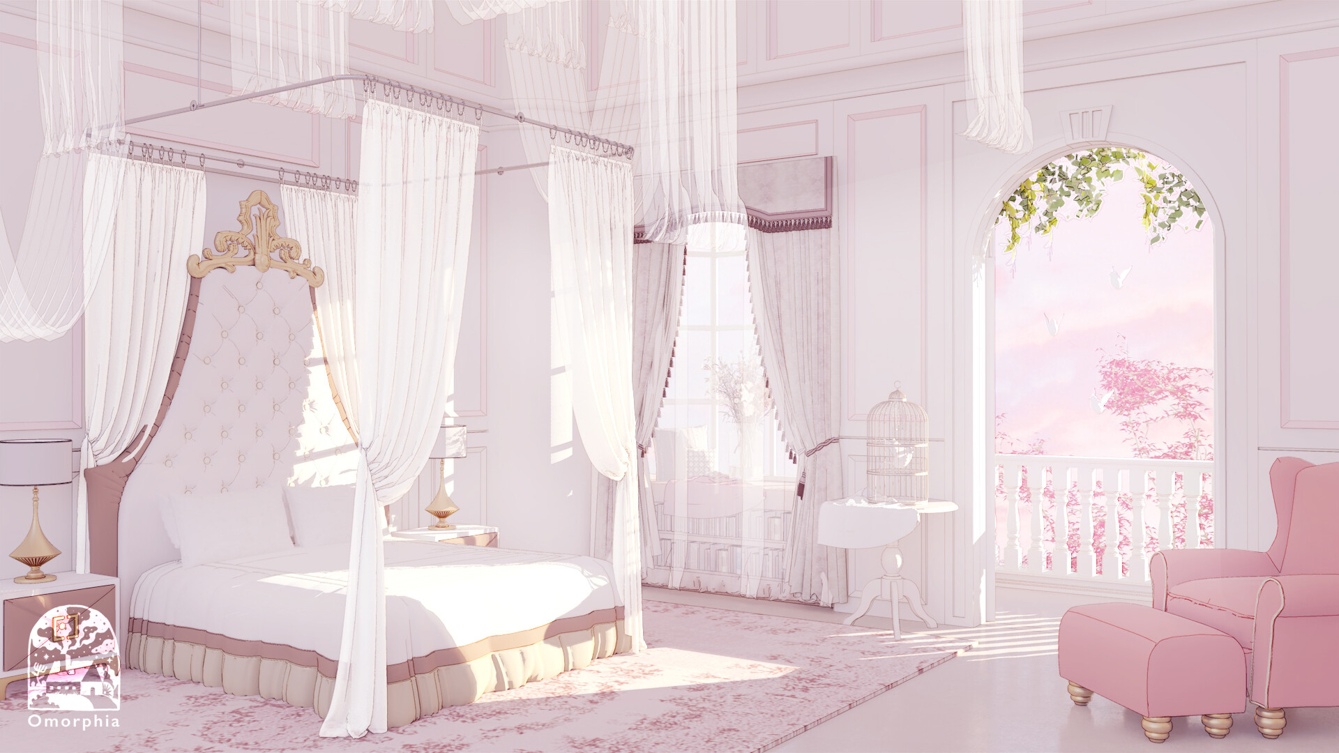 ArtStation - Luxury Blush Pink Bedroom