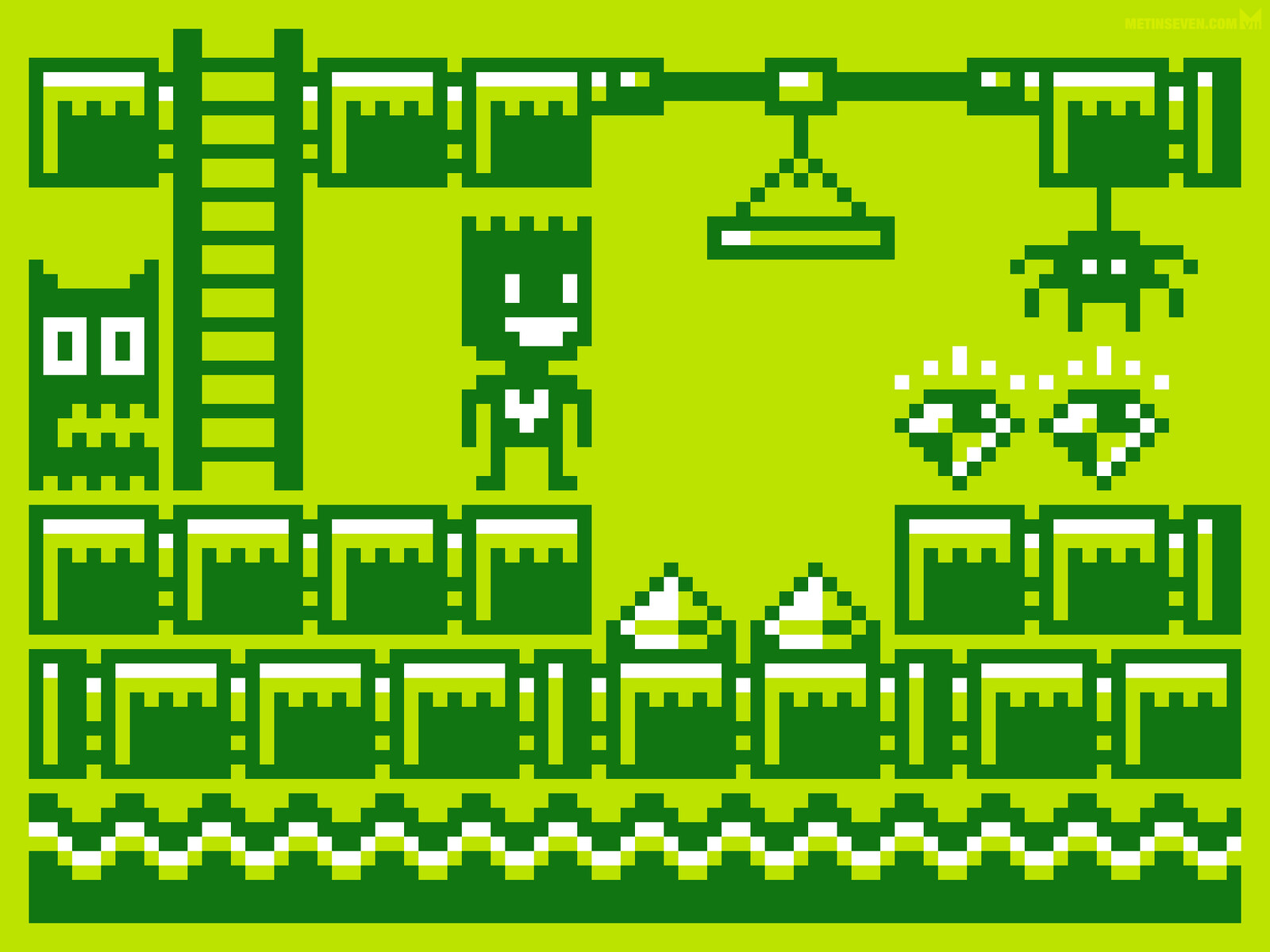 Gameboy-style low-resolution pixel art