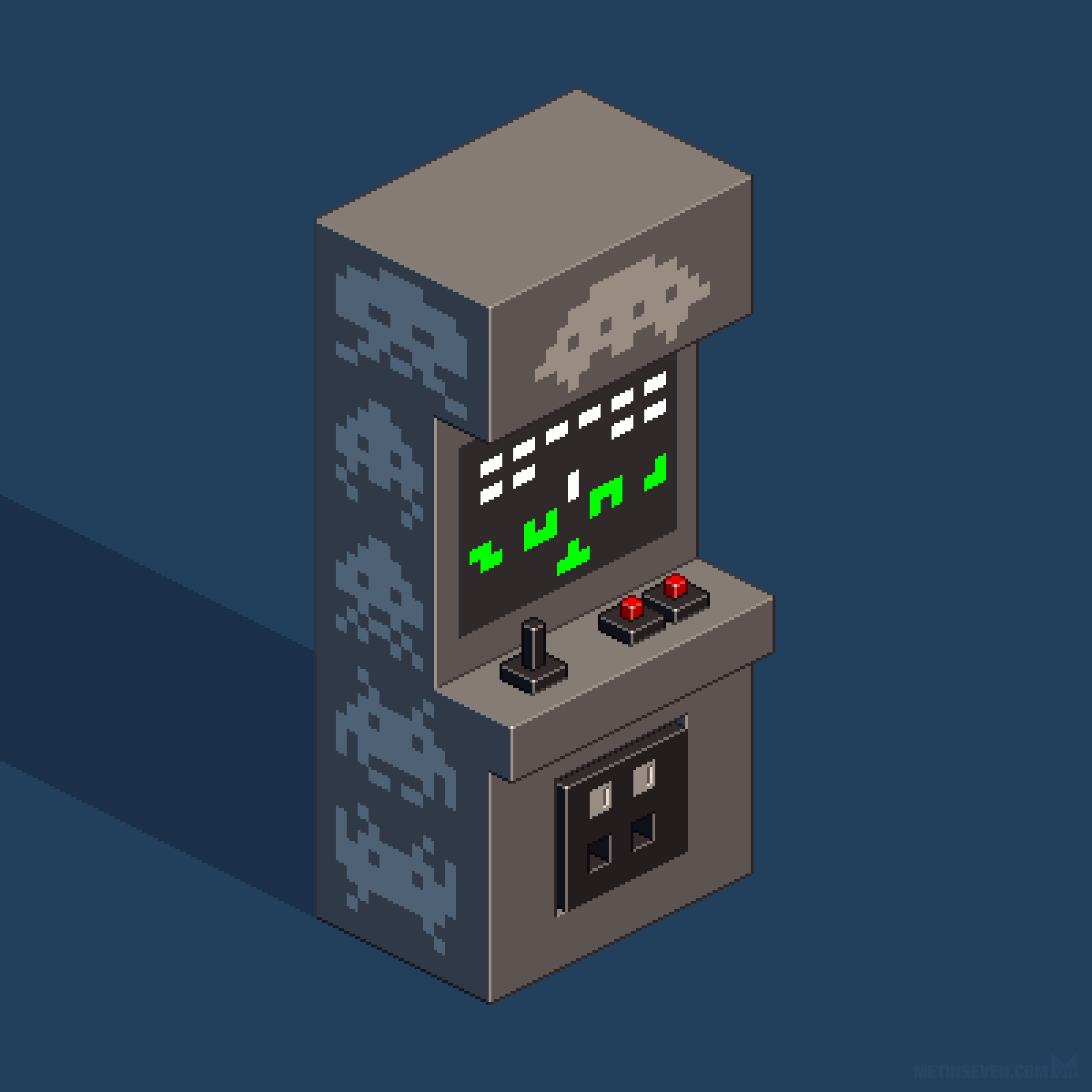 Space invaders arcade cabinet
