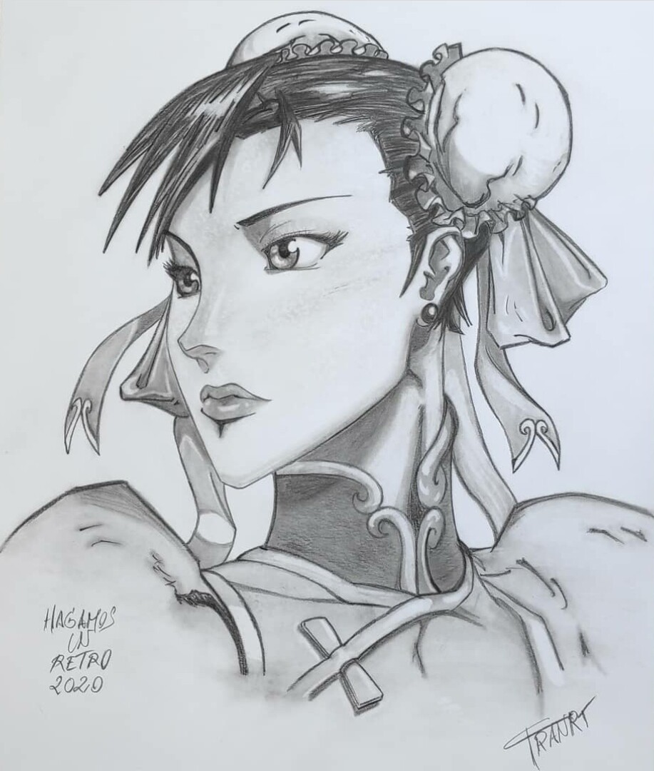 ArtStation - Chun-Li Traditional Drawing