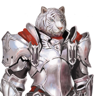 humanoid white tiger