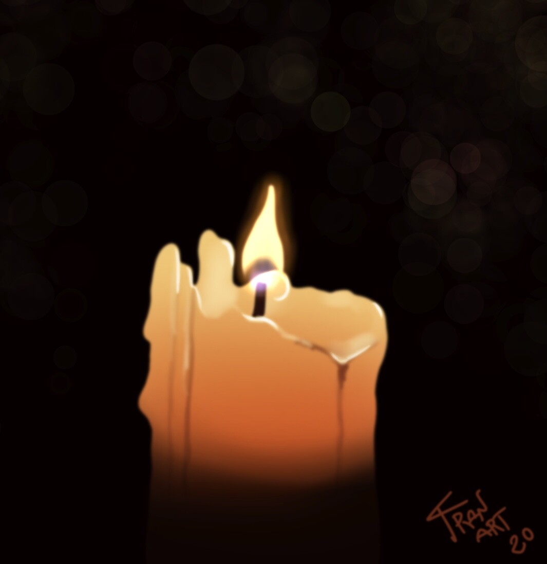 How To Paint Candles In Natural Light (In Photoshop & Procreate