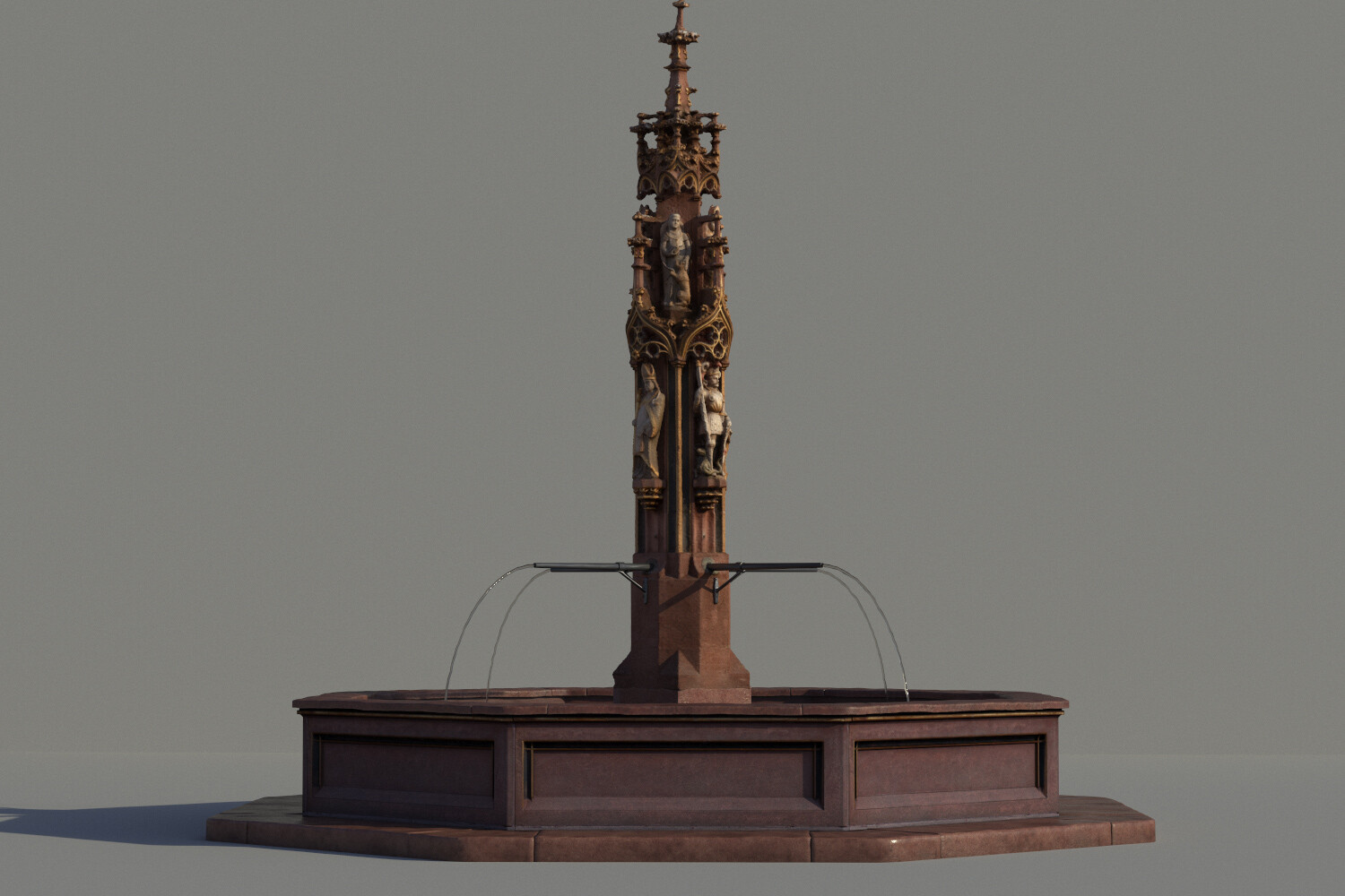 Reconstructed Gothic fountain