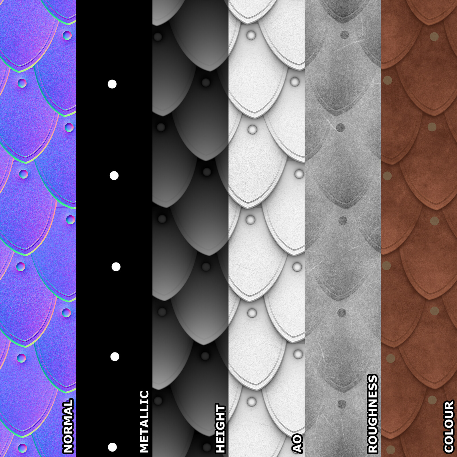 Leather Scales Material Breakdown
