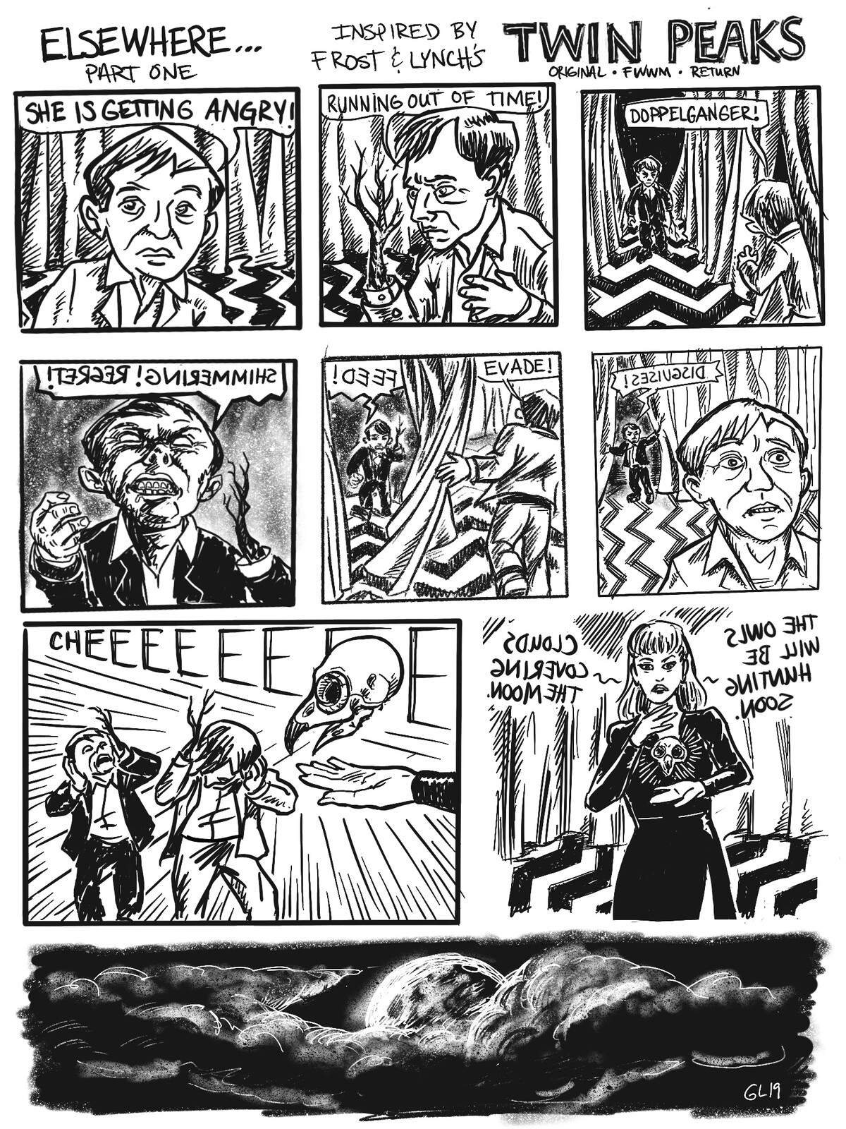 Twin Peaks: Elsewhere
A fan comic. Page 1