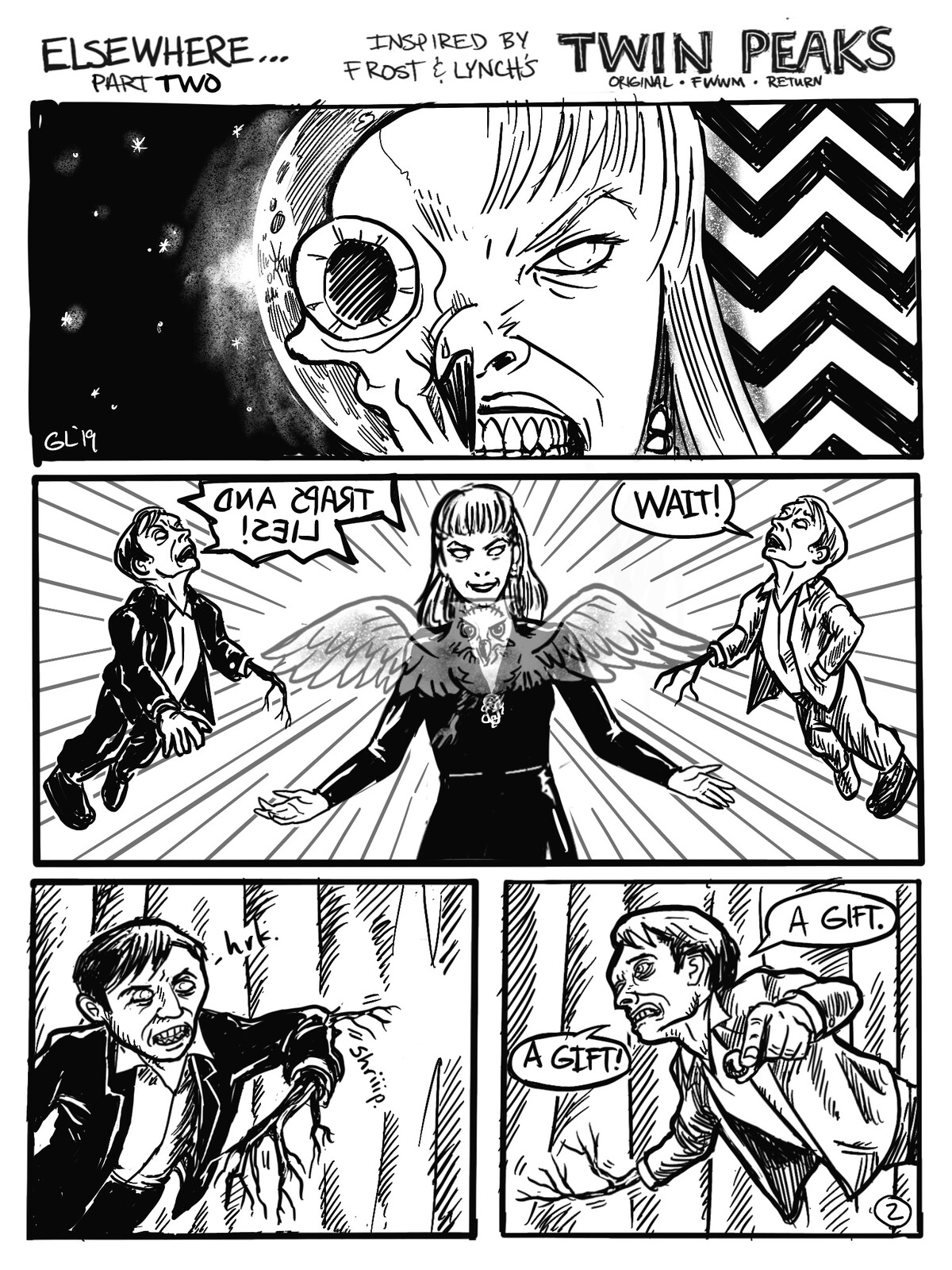 Twin Peaks: Elsewhere
A fan comic. Page 2