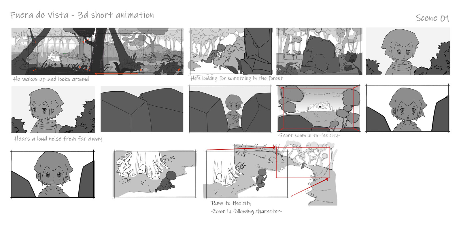Storyboarding Scene 01