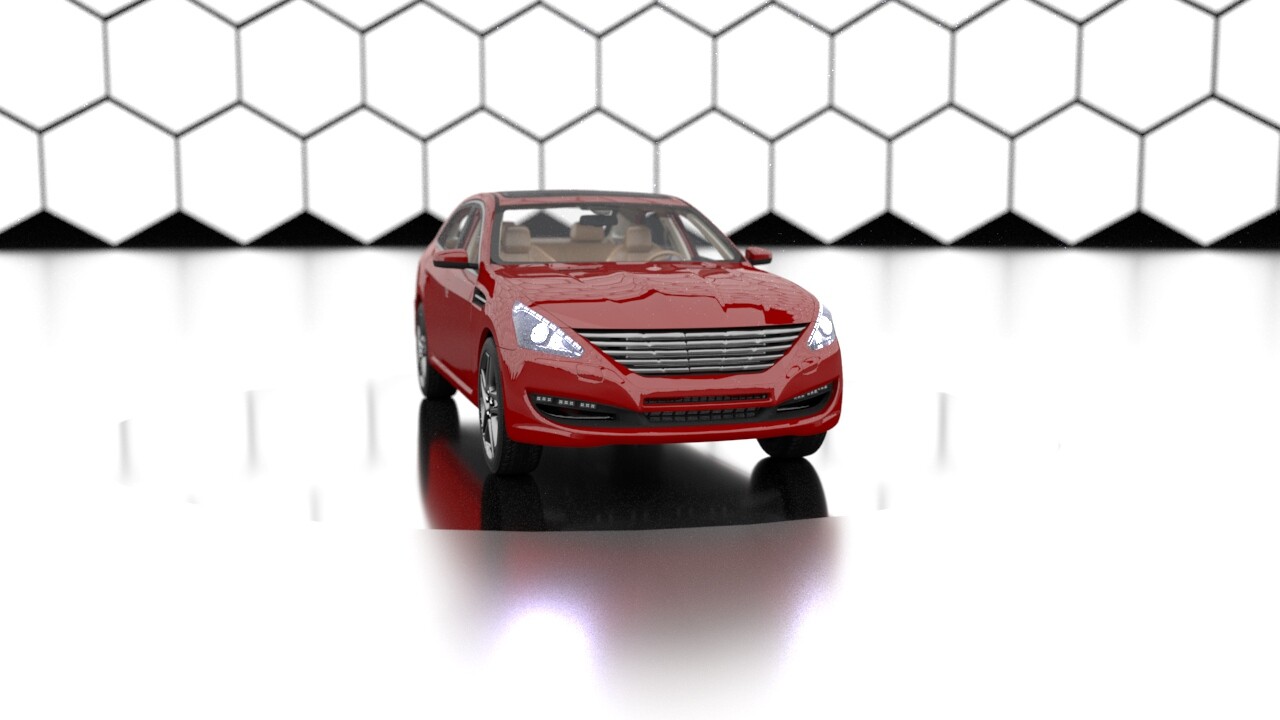 Red Car Render