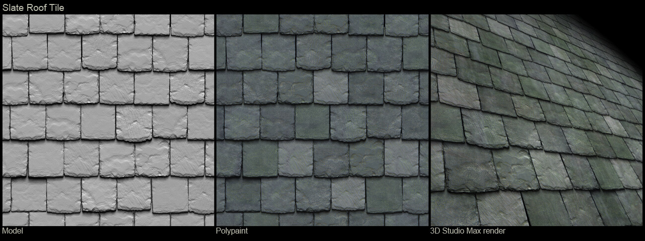 Textures - ZBrush - Roof Tile