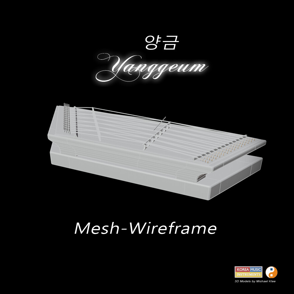 Yanggeum 양금 Mesh Wireframe 2