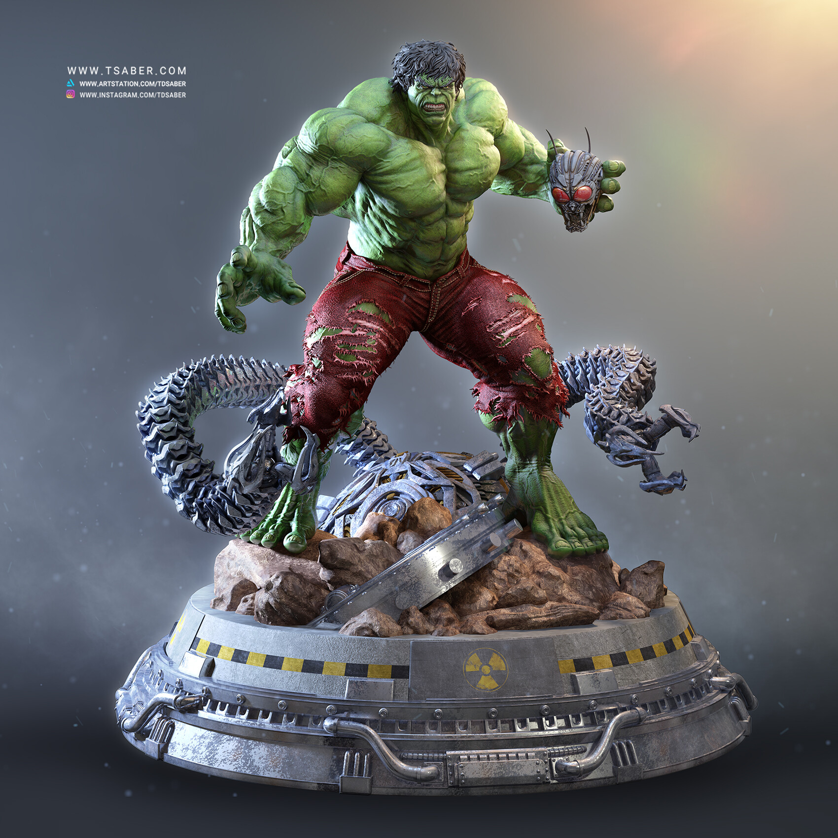 Incredible Hulk Figurine Marvel Collectible Statue Avengers Figure 