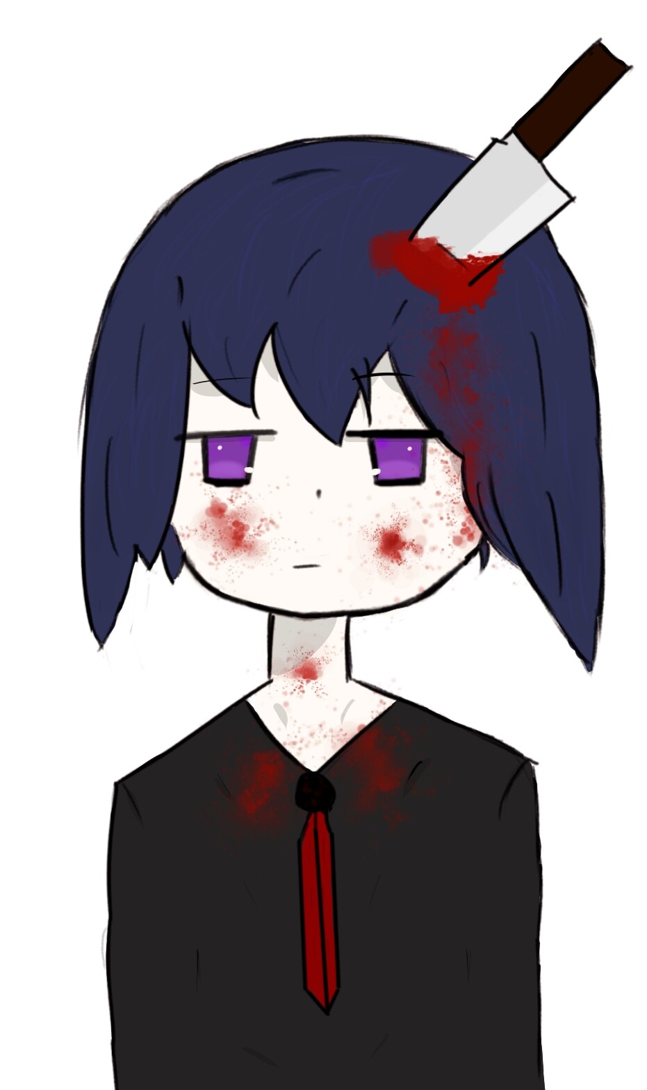 Anime girl on sale with knife