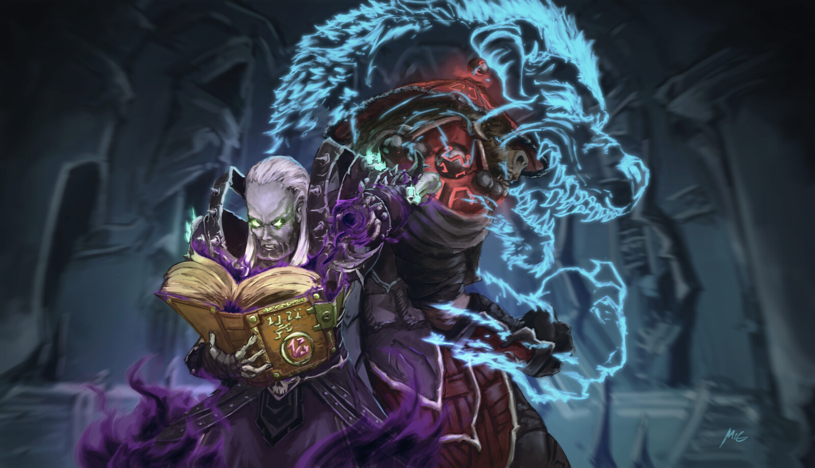 warlock and druid