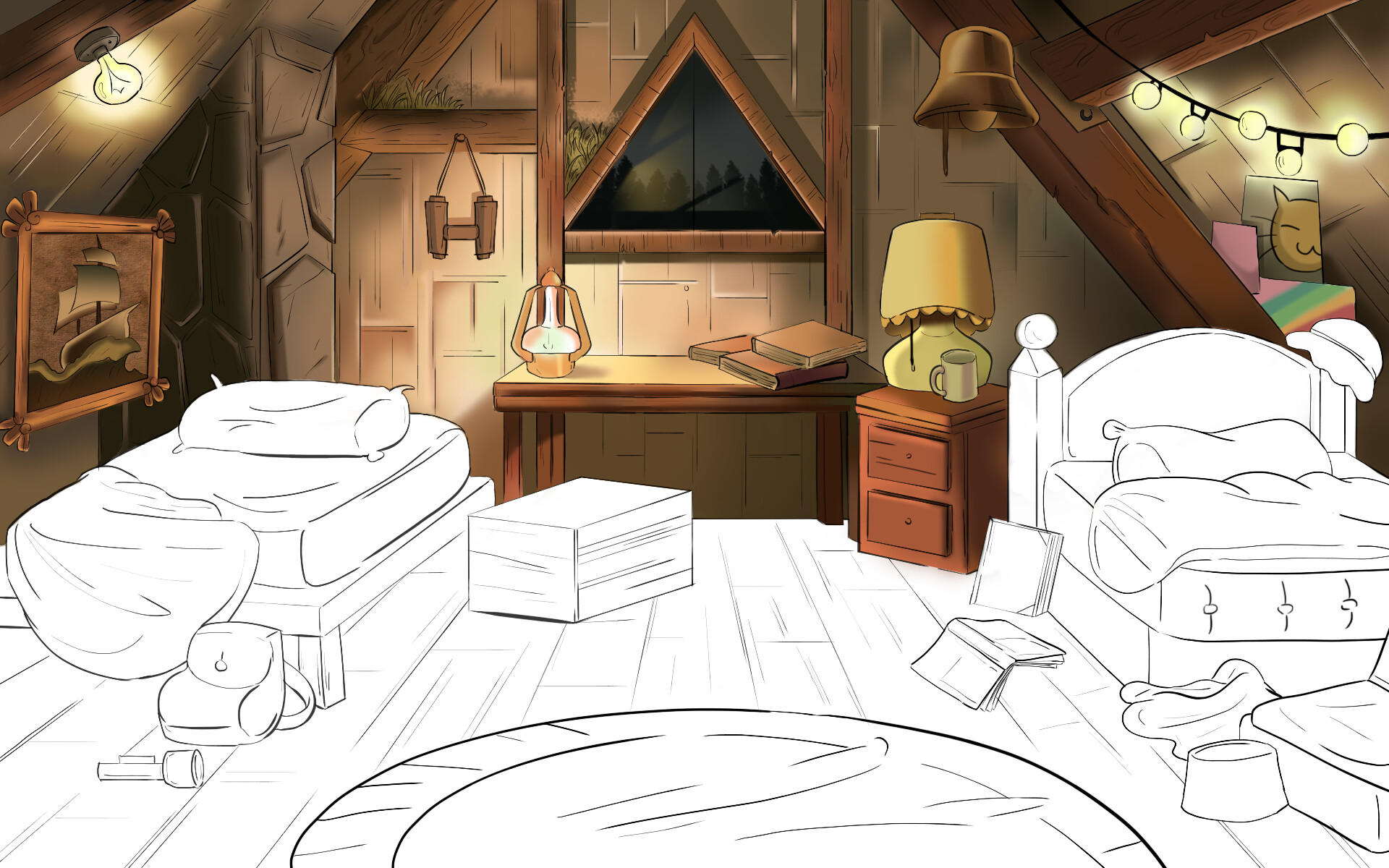 ArtStation - Gravity Falls Background Room