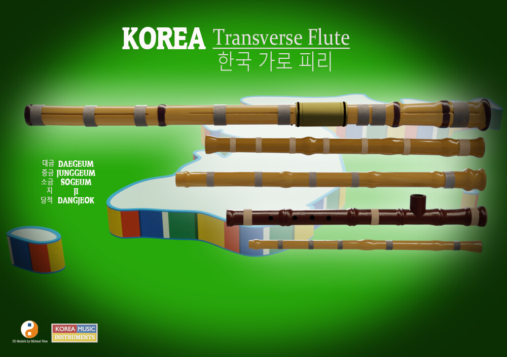 Korea Transverse Flutes Backside