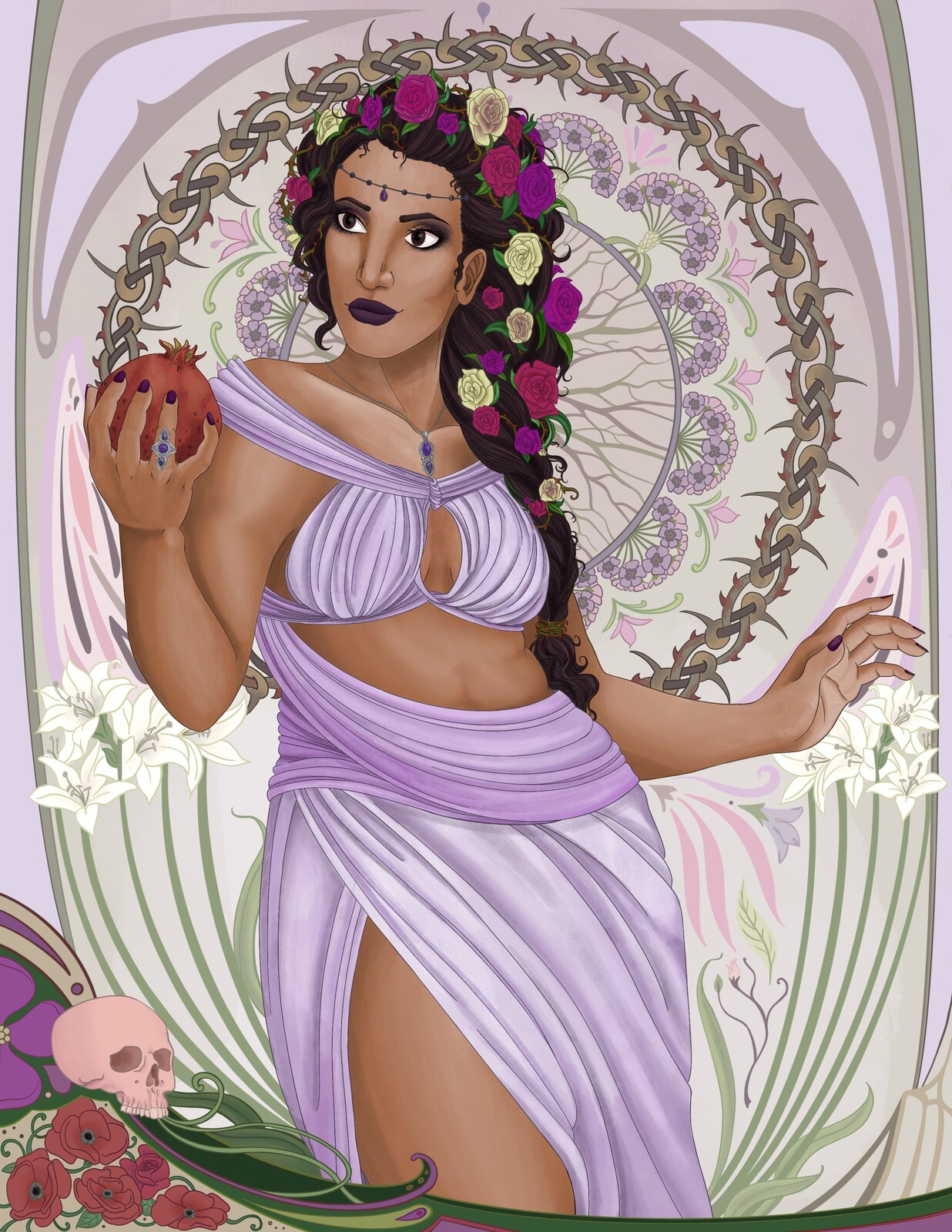 Persephone, goddess of the spring and queen of Hades