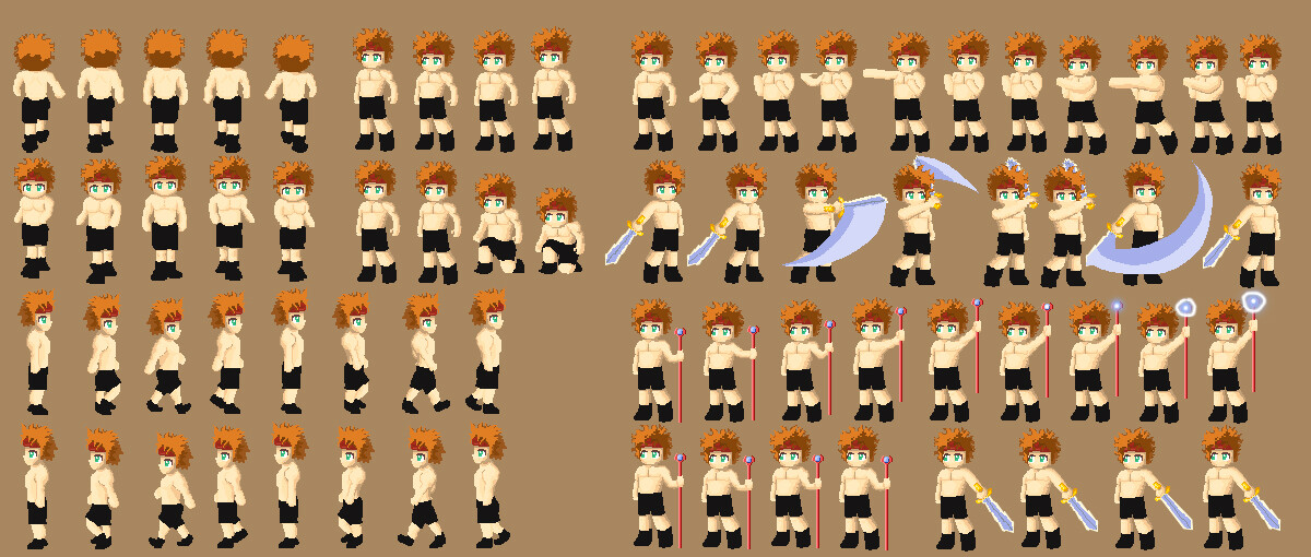 Pixel art commission work : character sprite sheet