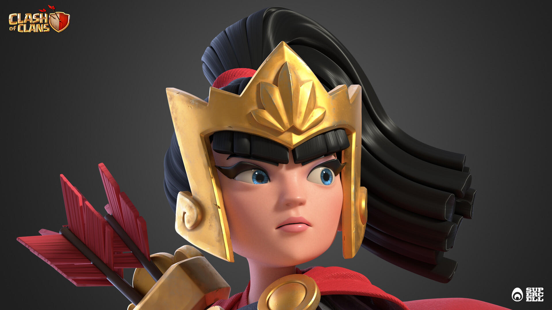 Lunar New Year Queen Skin Artstation Clash Of Clans Warrior Queen Lunar New Year Ocellus Services
