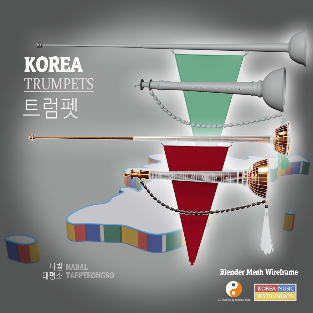 Nabal Taepyeongso Mesh Wireframe
