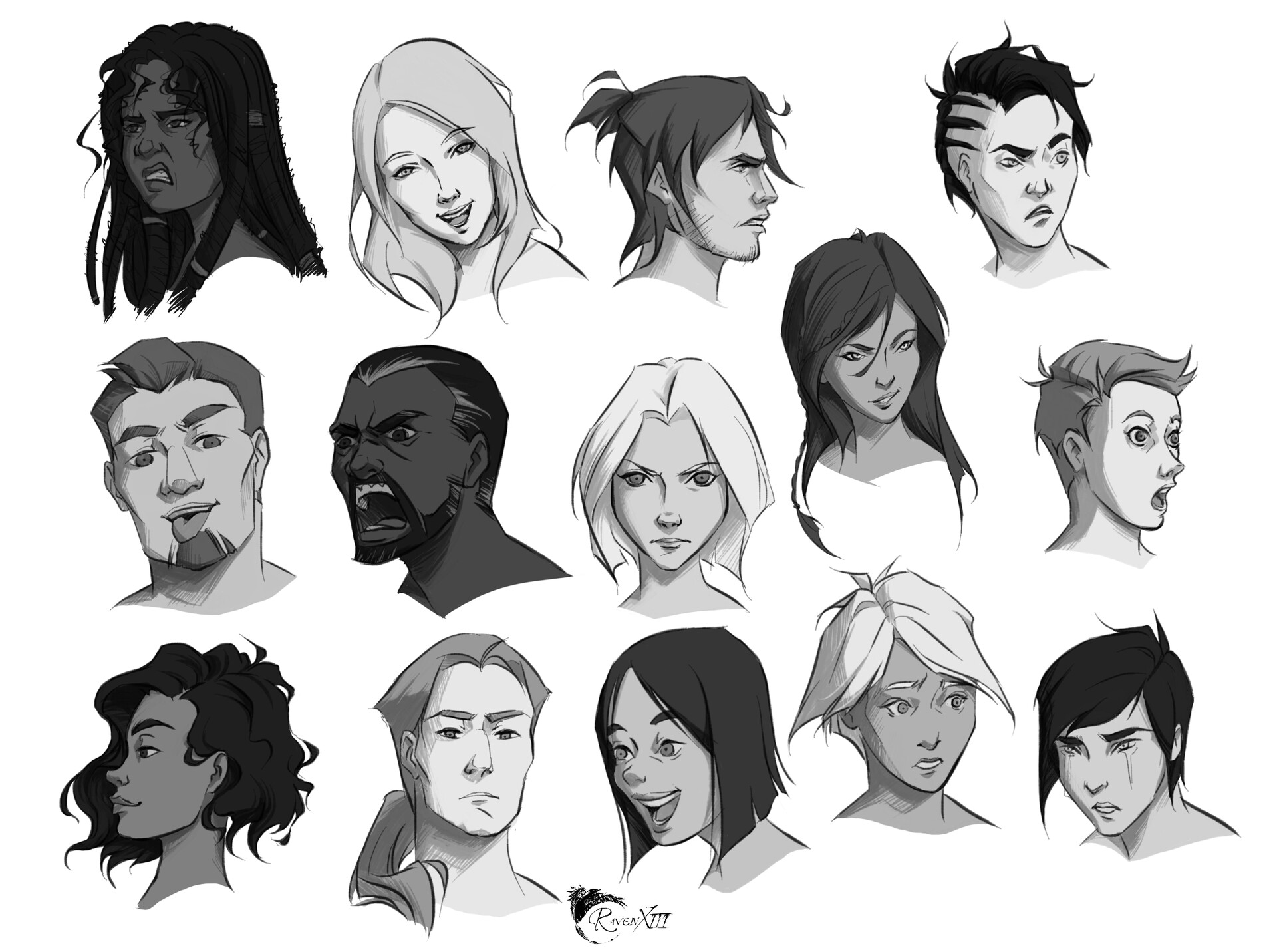 ArtStation Face & expression study