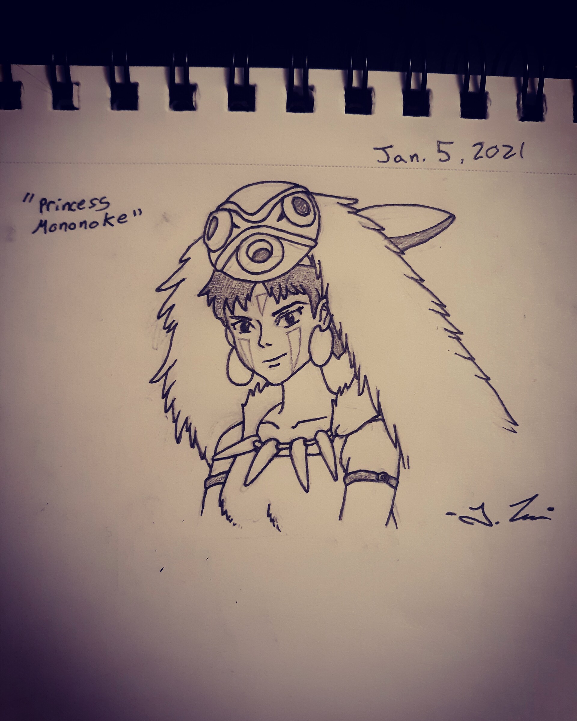 picture Princess Mononoke Drawing artstation