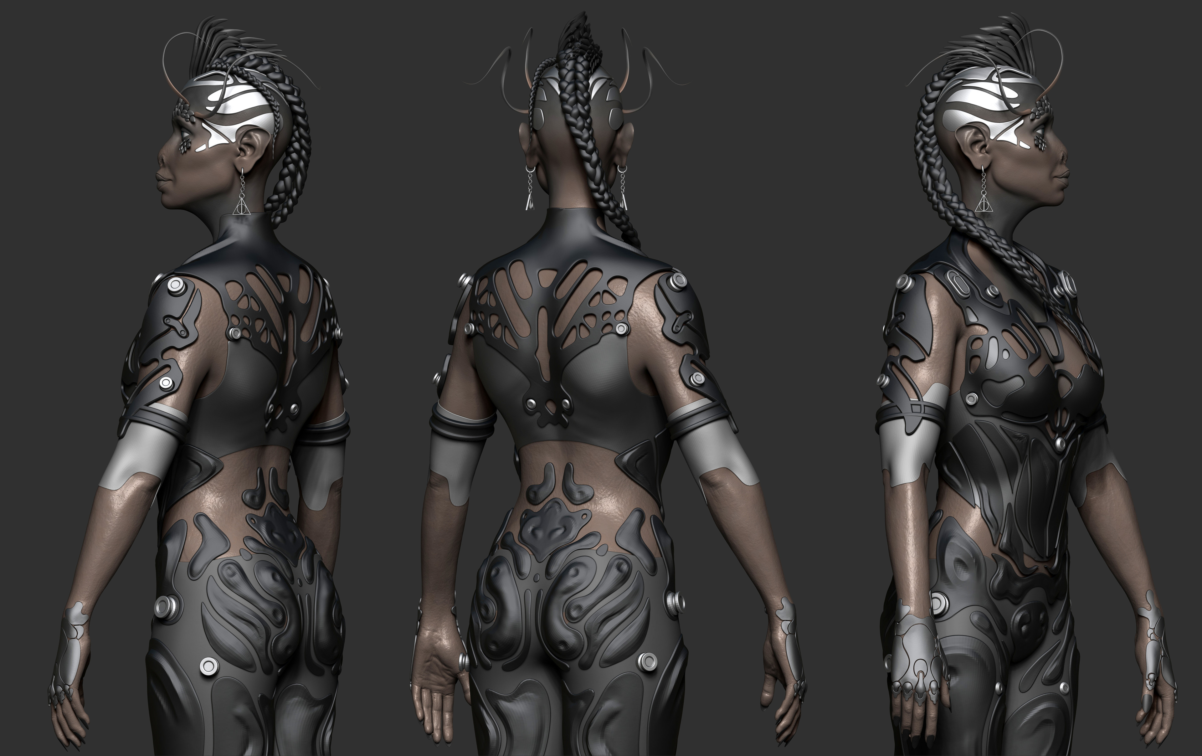Dark Elf Sona - new LookDev Pass - other views.
