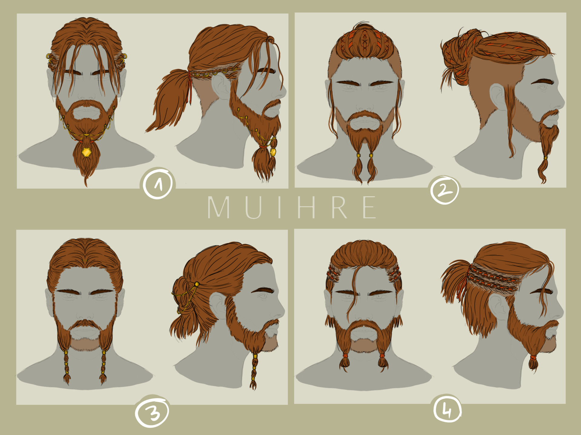Medieval Hairstyles Drawing