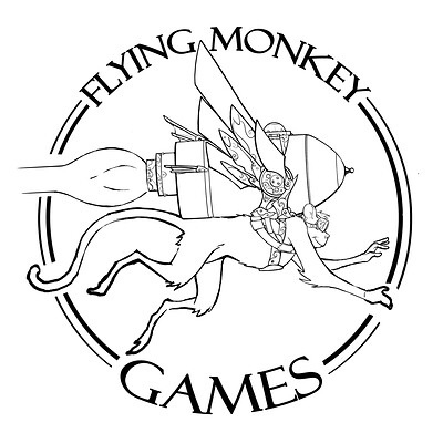 Adam danger cook flying monkey games logo